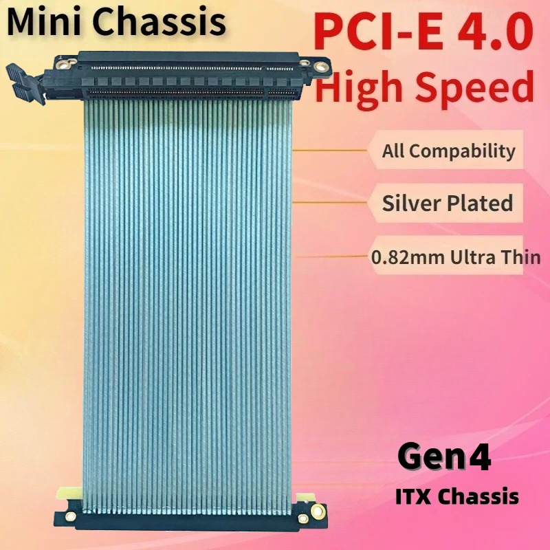 Itx Case Pcie Riser 4.0 - Mini Chassis PCIe 4.0 X16 Silver-Plated