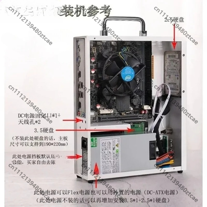 White Portable ITX MATX Mini P - Mini Itx Case With Handle Portable 评论和价格